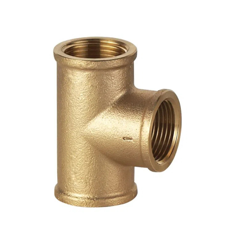 T roscada de bronce fundido NPT X NPT X NPT